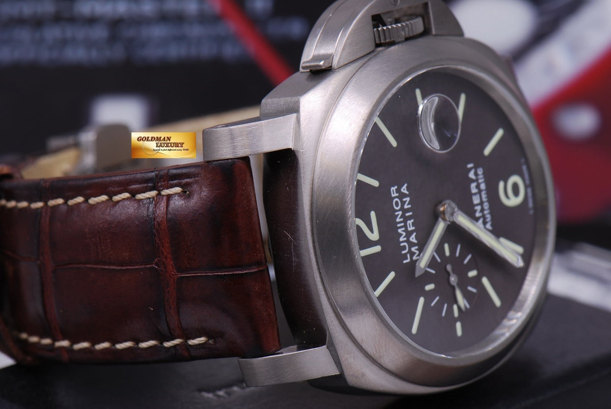 [SOLD] PANERAI LUMINOR MARINA TITANIUM 44mm TOBACCO BROWN DIAL AUTOMATIC PAM 240 (NEAR MINT)