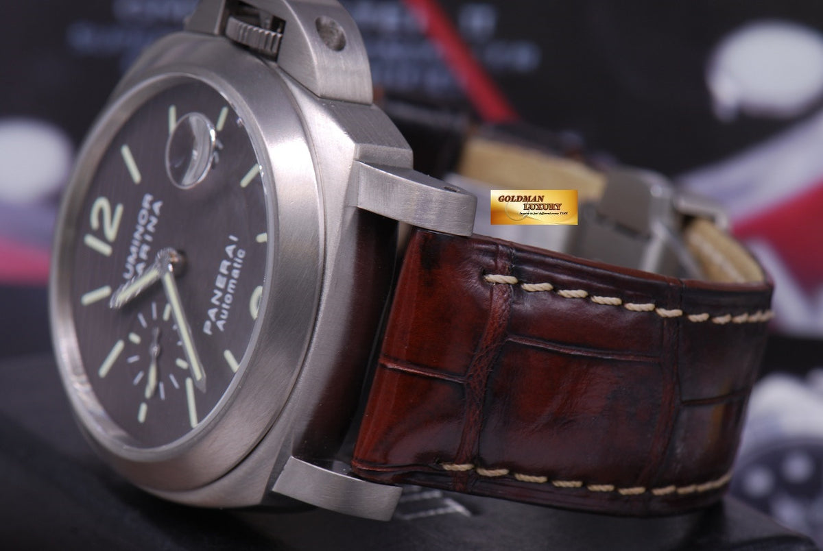 [SOLD] PANERAI LUMINOR MARINA TITANIUM 44mm TOBACCO BROWN DIAL AUTOMATIC PAM 240 (NEAR MINT)