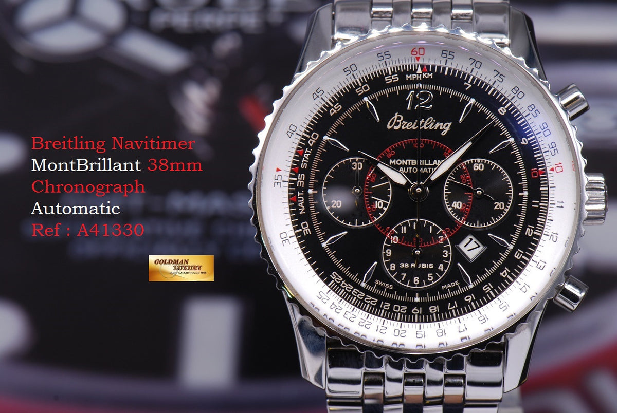 [SOLD] BREITLING NAVITIMER MONTBRILLANT 38mm CHRONOGRAPH A41330 AUTOMATIC (MINT)