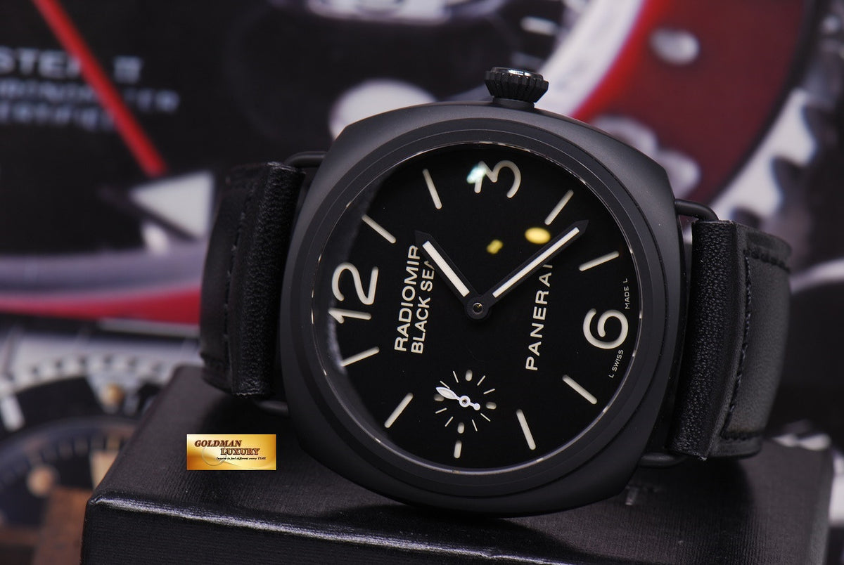 [SOLD] PANERAI RADIOMIR BLACK SEAL 45mm BLACK CERAMIC MANUAL PAM 292 (LNIB)