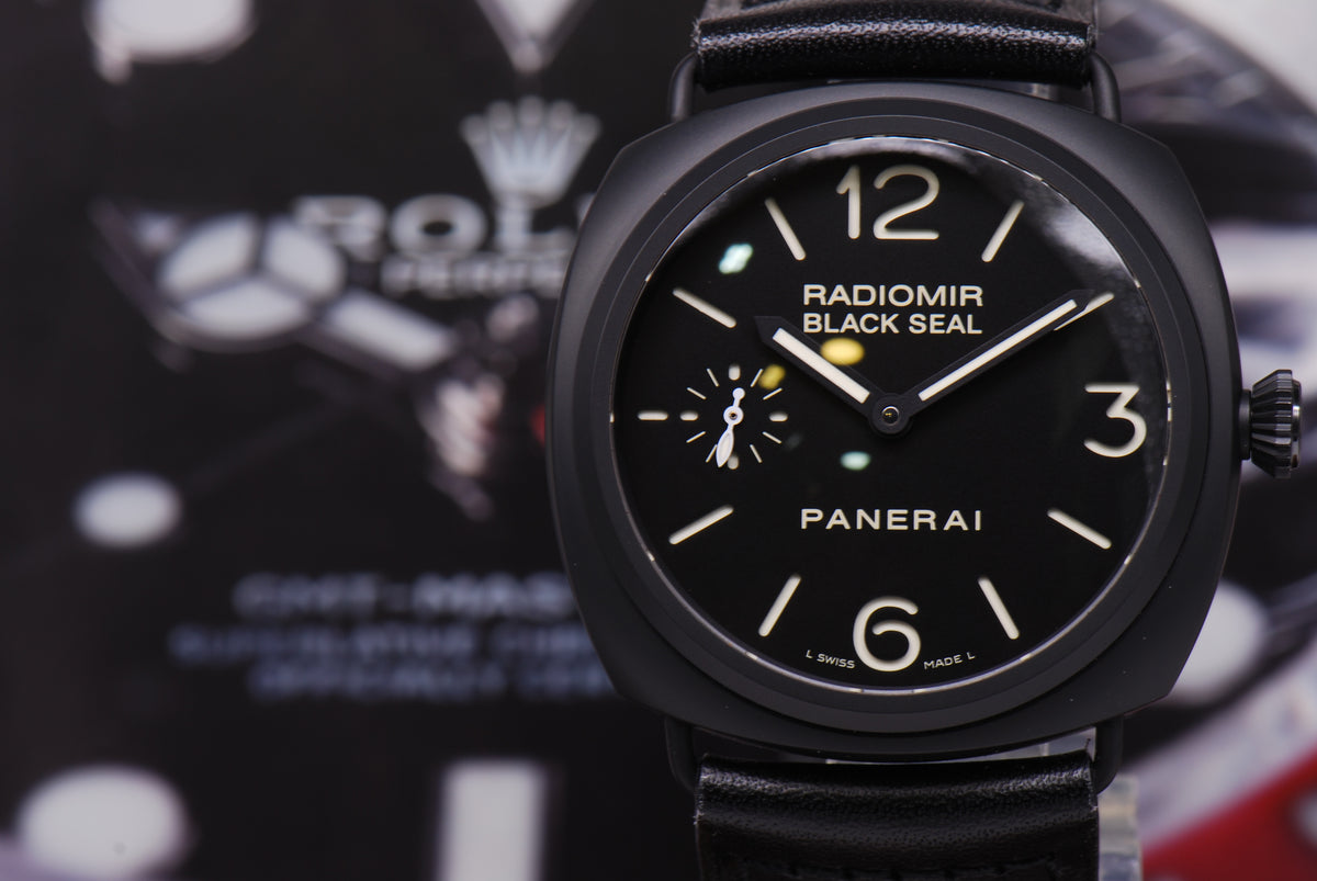 [SOLD] PANERAI RADIOMIR BLACK SEAL 45mm BLACK CERAMIC MANUAL PAM 292 (LNIB)