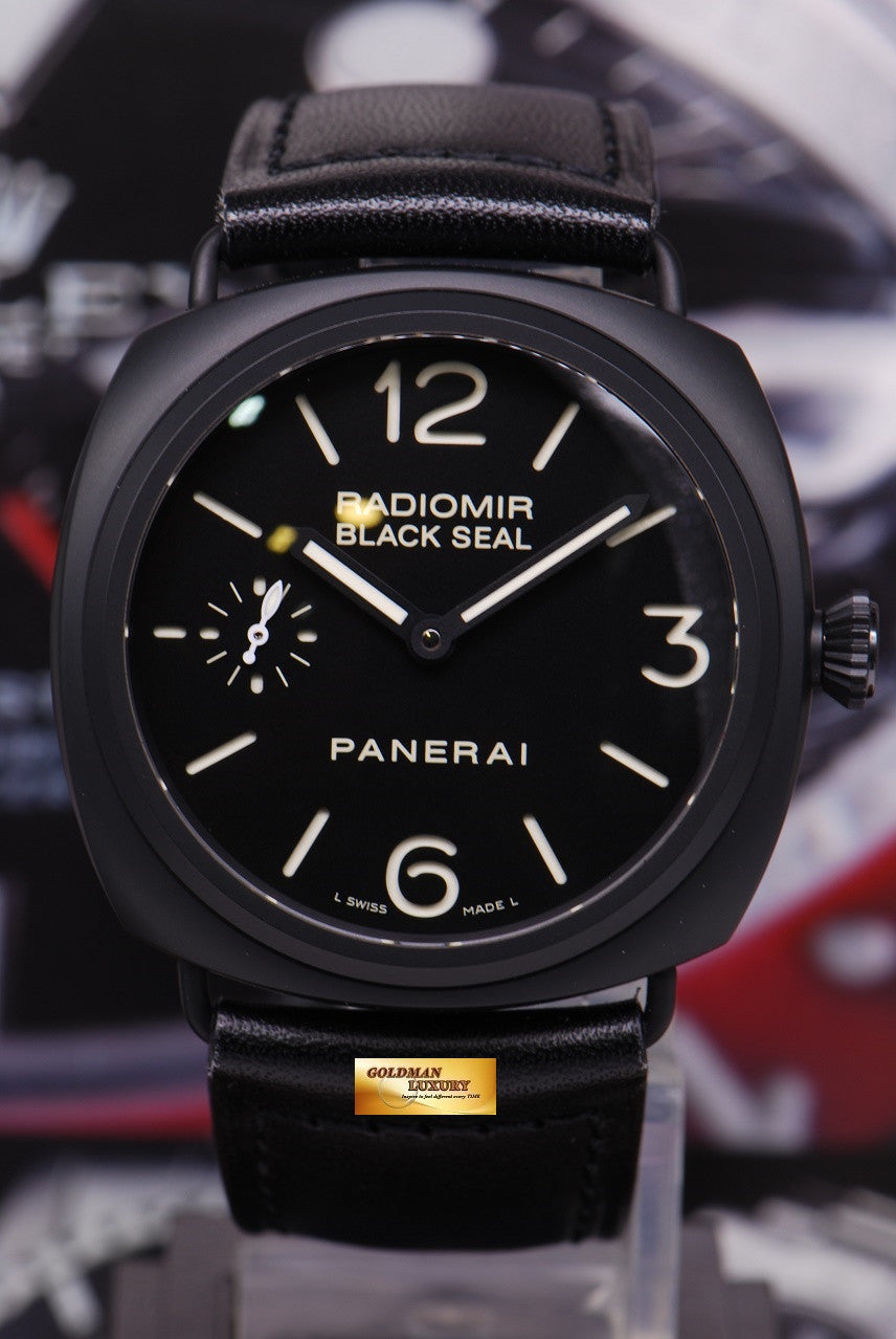 [SOLD] PANERAI RADIOMIR BLACK SEAL 45mm BLACK CERAMIC MANUAL PAM 292 (LNIB)