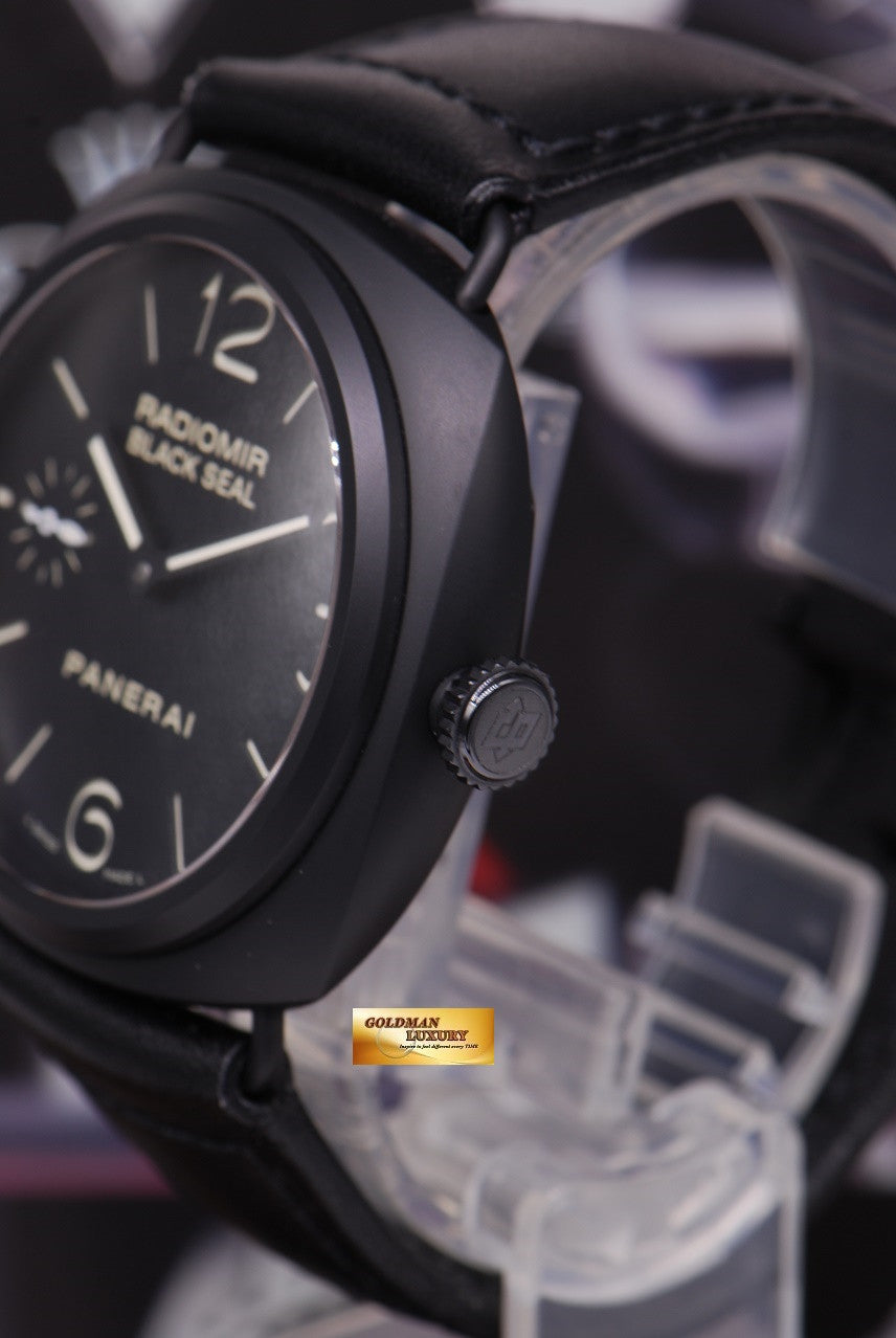 [SOLD] PANERAI RADIOMIR BLACK SEAL 45mm BLACK CERAMIC MANUAL PAM 292 (LNIB)