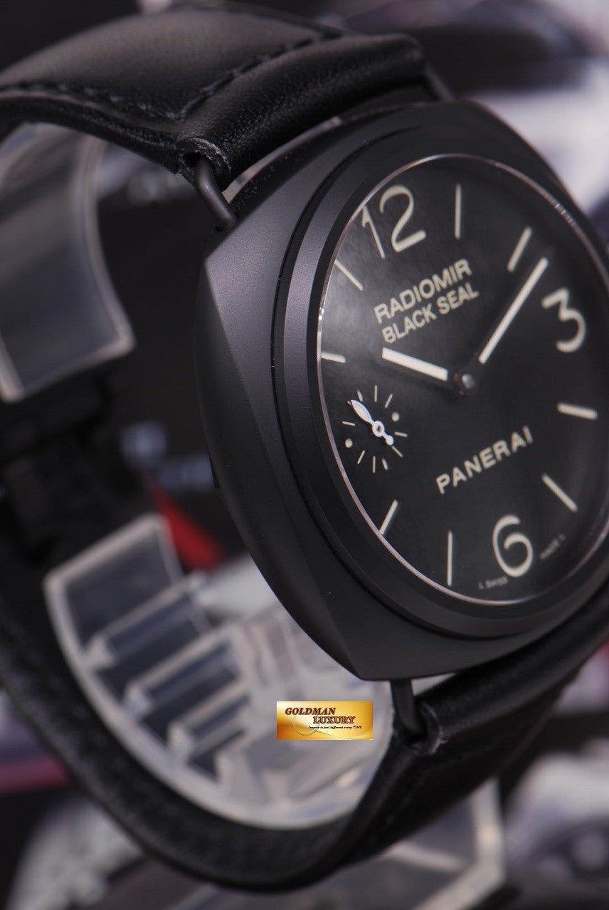 [SOLD] PANERAI RADIOMIR BLACK SEAL 45mm BLACK CERAMIC MANUAL PAM 292 (LNIB)
