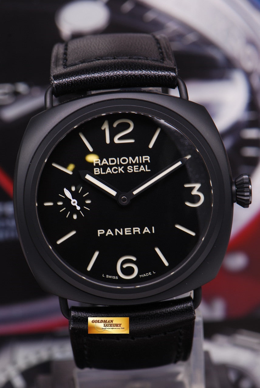 [SOLD] PANERAI RADIOMIR BLACK SEAL 45mm BLACK CERAMIC MANUAL PAM 292 (LNIB)