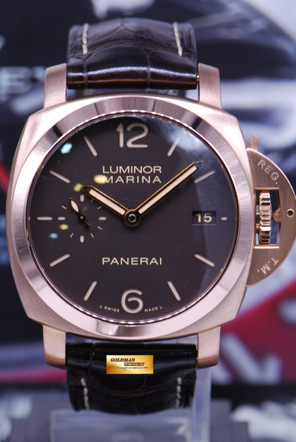 [SOLD] PANERAI LUMINOR MARINA 18K ROSE GOLD 42mm PAM 393 AUTOMATIC (MINT)