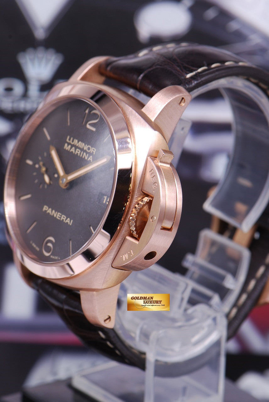 [SOLD] PANERAI LUMINOR MARINA 18K ROSE GOLD 42mm PAM 393 AUTOMATIC (MINT)