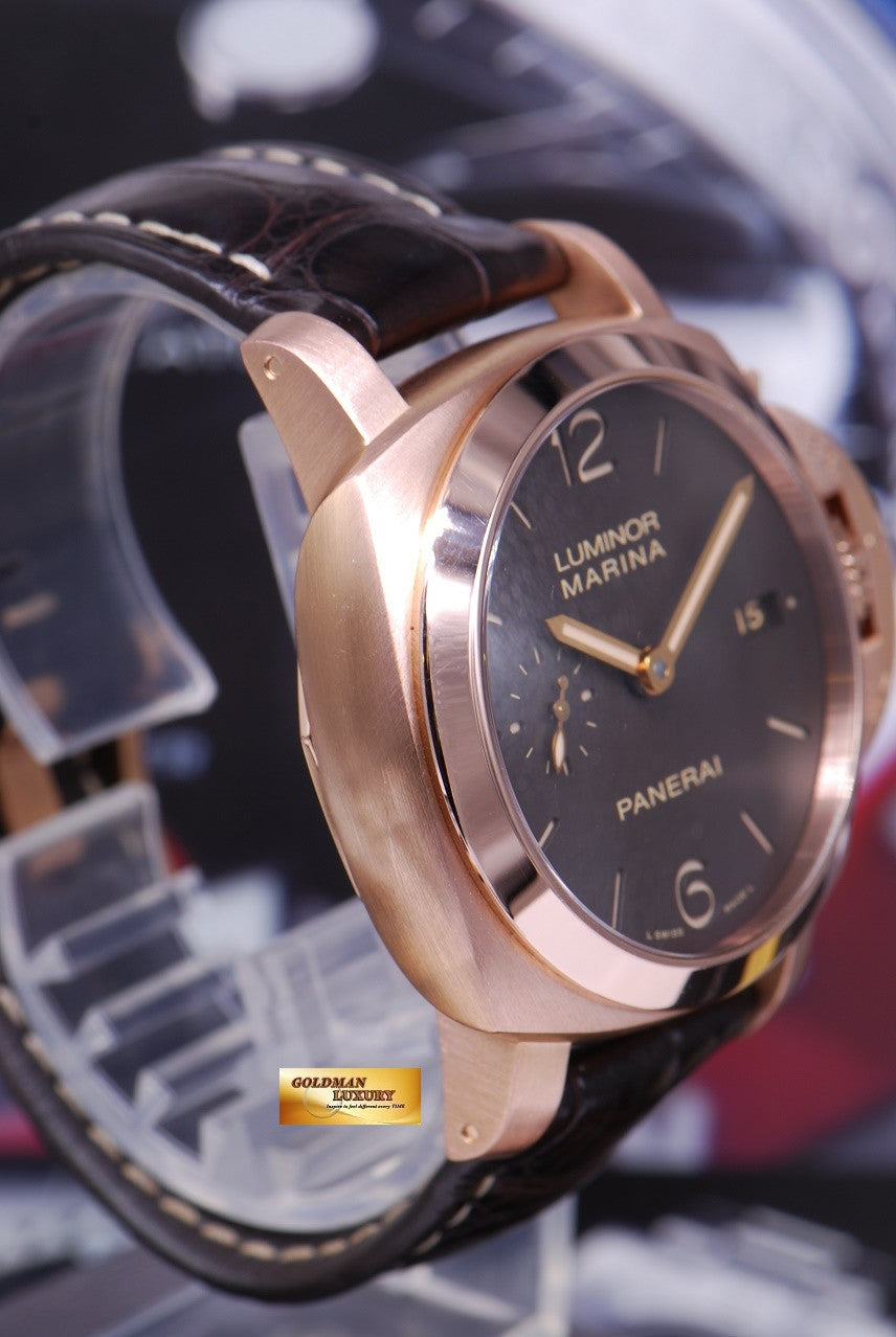 [SOLD] PANERAI LUMINOR MARINA 18K ROSE GOLD 42mm PAM 393 AUTOMATIC (MINT)