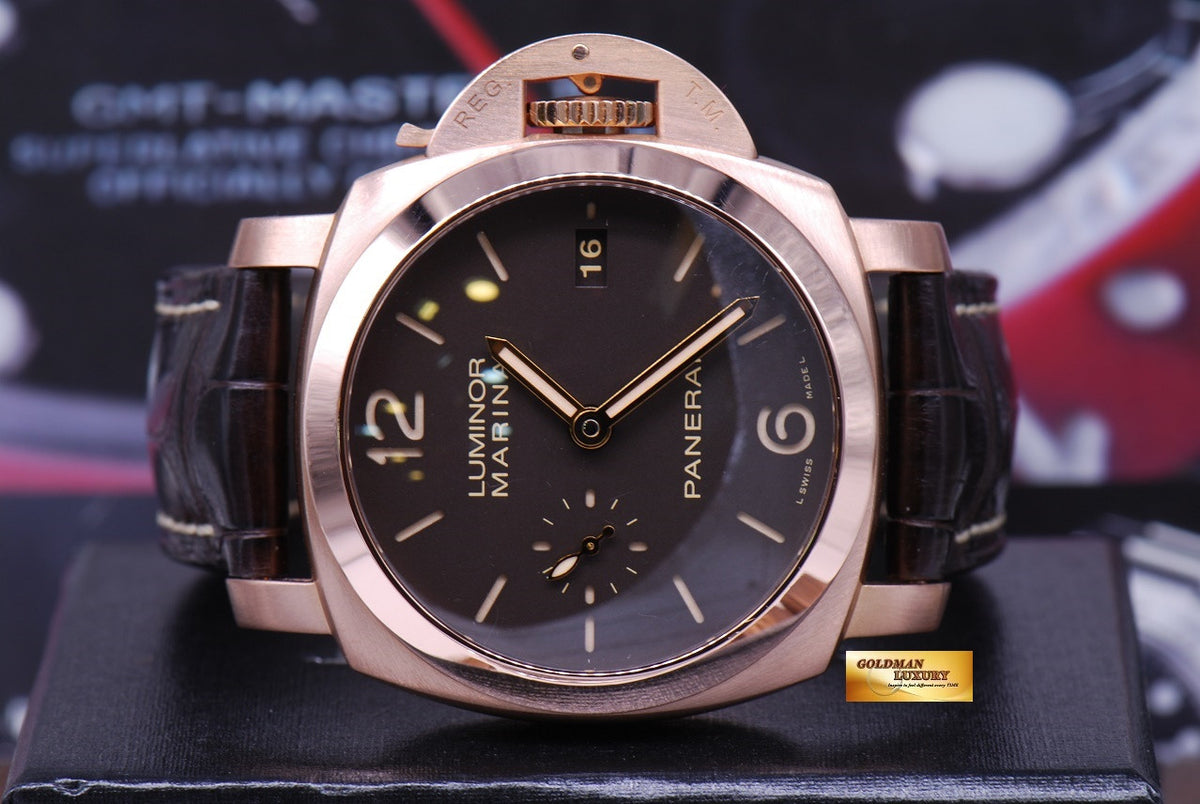 [SOLD] PANERAI LUMINOR MARINA 18K ROSE GOLD 42mm PAM 393 AUTOMATIC (MINT)