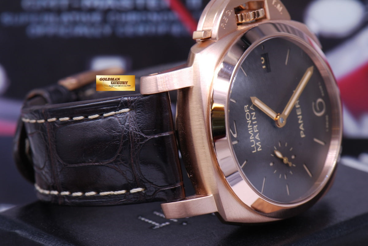 [SOLD] PANERAI LUMINOR MARINA 18K ROSE GOLD 42mm PAM 393 AUTOMATIC (MINT)