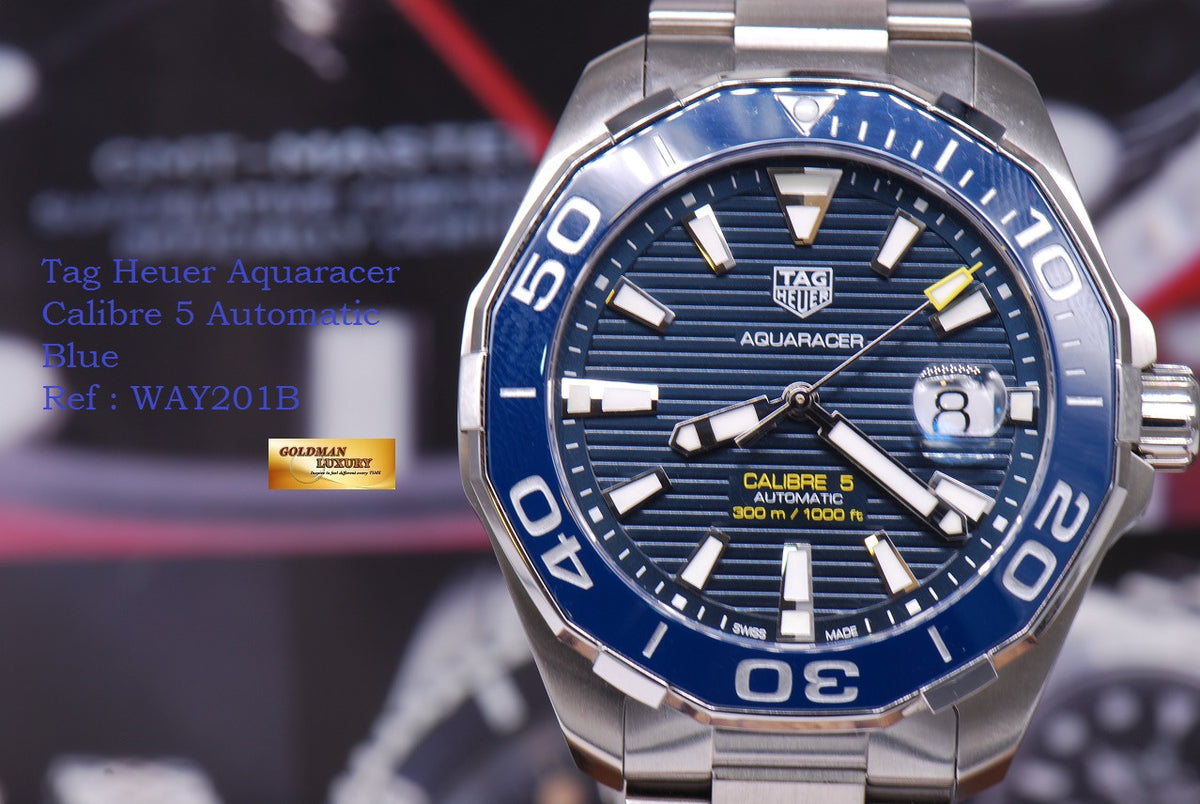 [SOLD] TAG HEUER AQUARACER CALIBRE 5 BLUE WAY201B AUTOMATIC (NEW)
