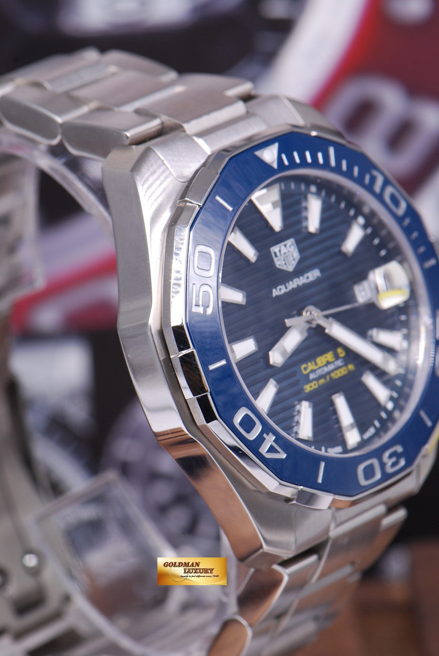 [SOLD] TAG HEUER AQUARACER CALIBRE 5 BLUE WAY201B AUTOMATIC (NEW)