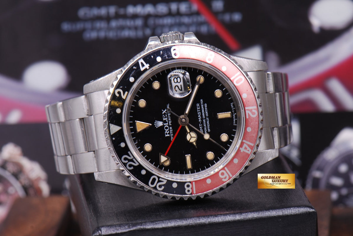 [SOLD] ROLEX OYSTER PERPETUAL GMT-MASTER "COKE" BEZEL Ref 16700 (AGING)