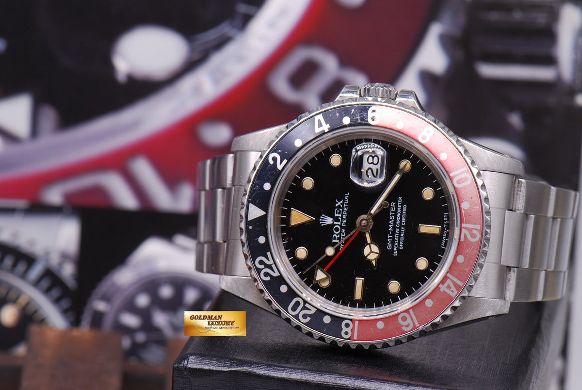 [SOLD] ROLEX OYSTER PERPETUAL GMT-MASTER "COKE" BEZEL Ref 16700 (AGING)