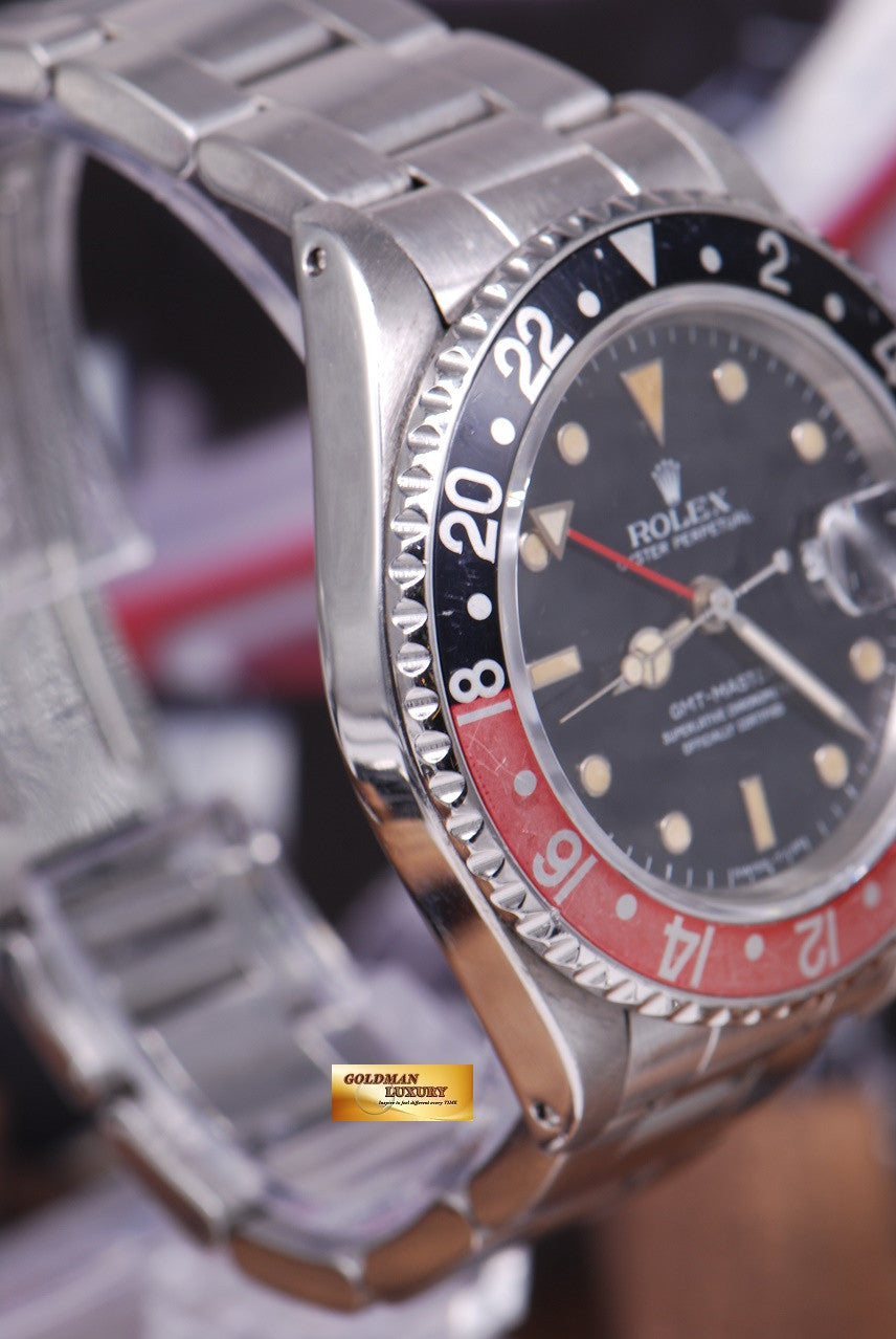 [SOLD] ROLEX OYSTER PERPETUAL GMT-MASTER "COKE" BEZEL Ref 16700 (AGING)