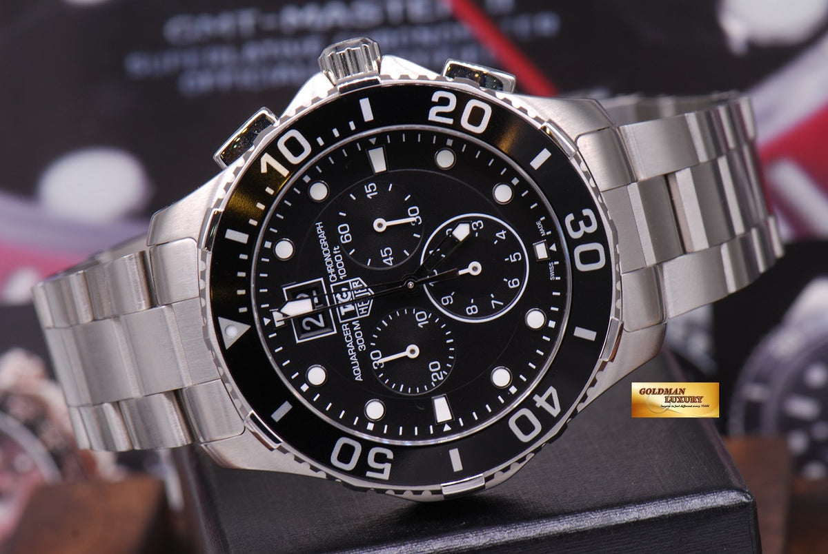 [SOLD] TAG HEUER AQUARACER 44mm CHRONOGRAPH BLACK CAN1010 QUARTZ (LNIB)