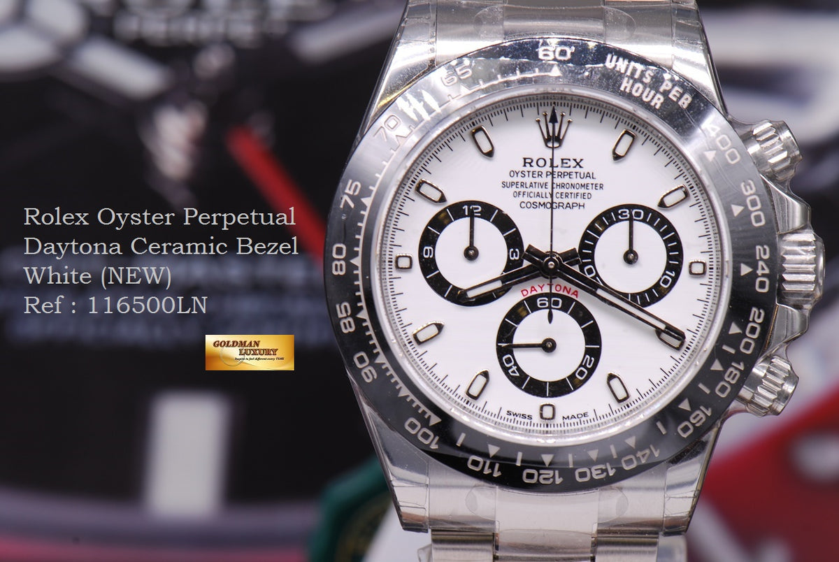 [SOLD] ROLEX OYSTER PERPETUAL DAYTONA CERAMIC BEZEL WHITE Ref : 116500LN (NEW)