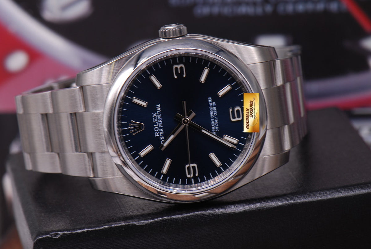 [SOLD] ROLEX OYSTER PERPETUAL 36mm GENTS SIZE 116000 BLUE (MINT)