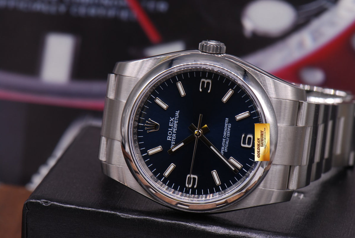 [SOLD] ROLEX OYSTER PERPETUAL 36mm GENTS SIZE 116000 BLUE (MINT)