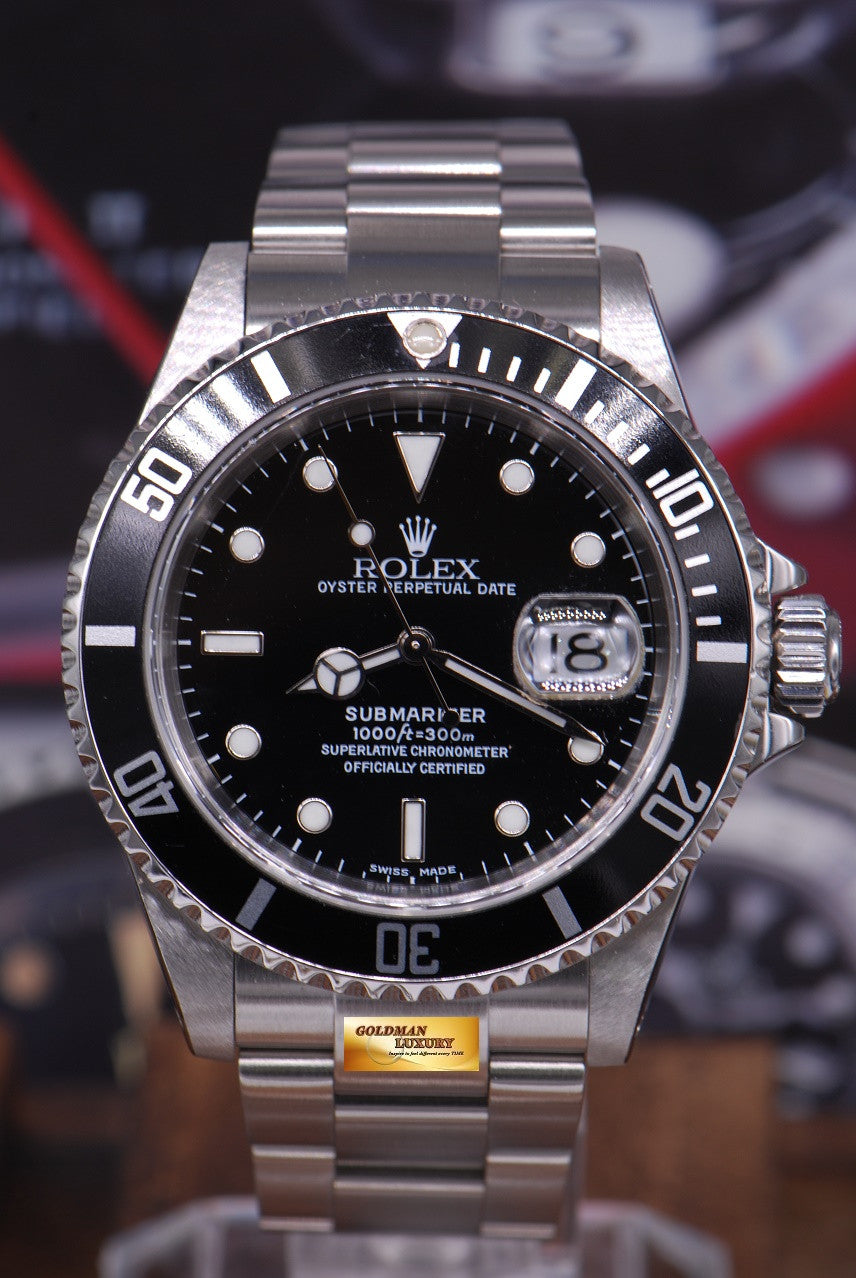 [SOLD] ROLEX OYSTER PERPETUAL SUBMARINER BLACK Ref : 16610 (MINT)
