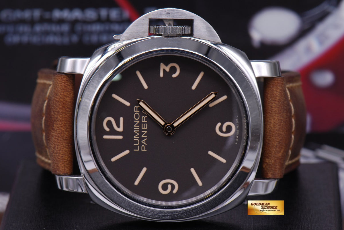[SOLD] PANERAI LUMINOR BASE TOBACCO DIAL 44mm PAM 390 SPECIAL EDITION (MINT)