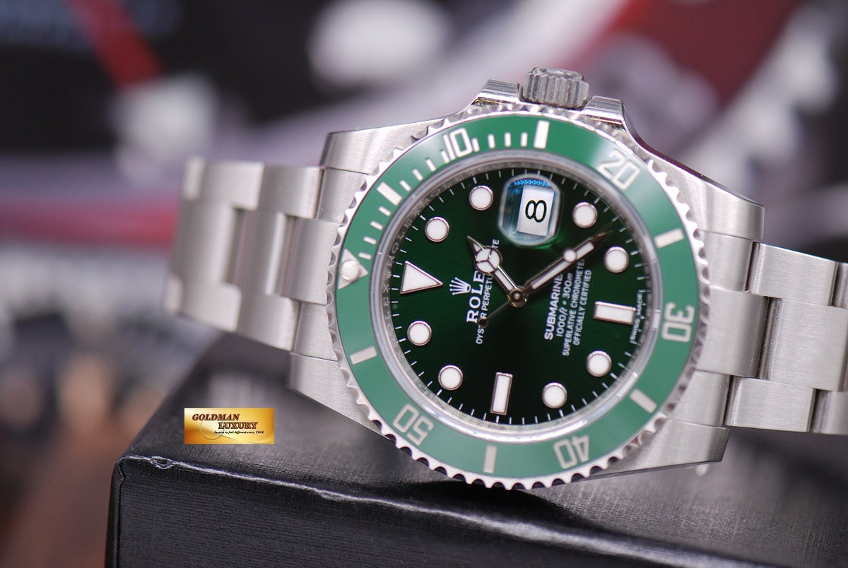 [SOLD] ROLEX OYSTER PERPETUAL SUBMARINER GREEN HULK Ref 116610LV (LNIB)