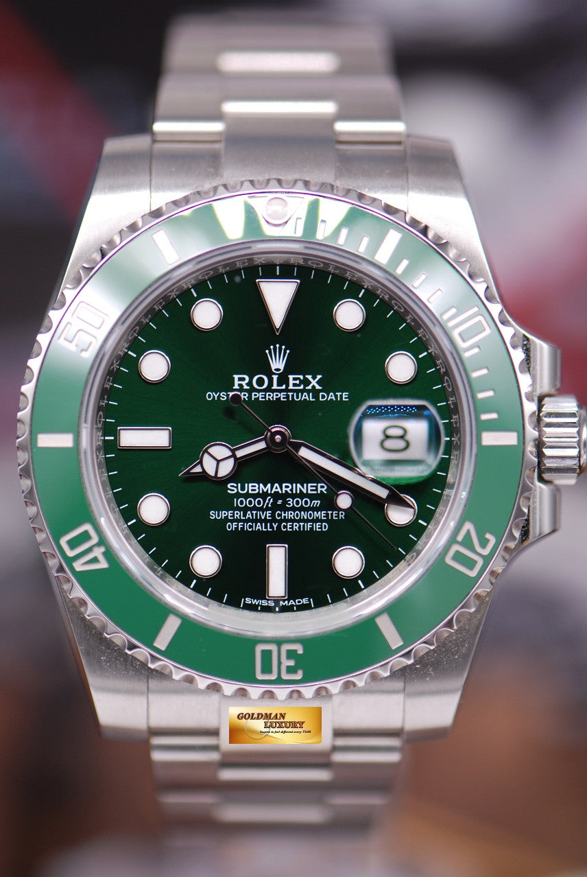 [SOLD] ROLEX OYSTER PERPETUAL SUBMARINER GREEN HULK Ref 116610LV (LNIB)
