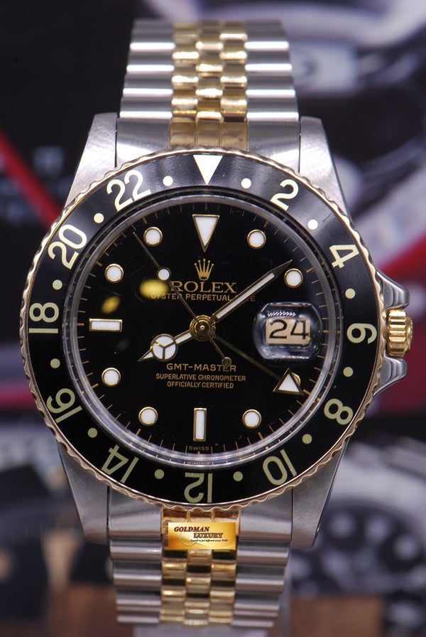 [SOLD] ROLEX OYSTER PERPETUAL GMT-MASTER I HALF-GOLD 16753 (VINTAGE MINT)