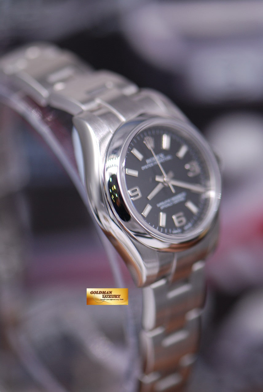 [SOLD] ROLEX OYSTER PERPETUAL 26mm LADIES BLACK 176200 (MINT)