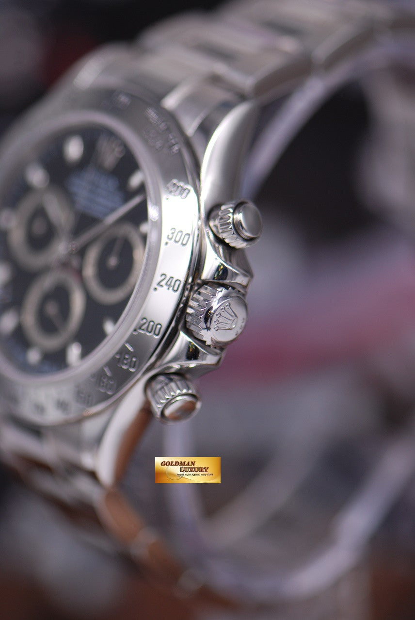 [SOLD] ROLEX OYSTER PERPETUAL DAYTONA STAINLESS STEEL CHRONOGRAPH BLACK Ref : 116520 (MINT)
