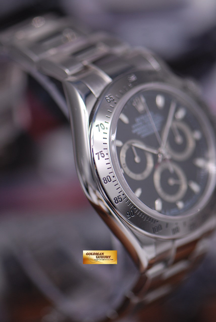 [SOLD] ROLEX OYSTER PERPETUAL DAYTONA STAINLESS STEEL CHRONOGRAPH BLACK Ref : 116520 (MINT)