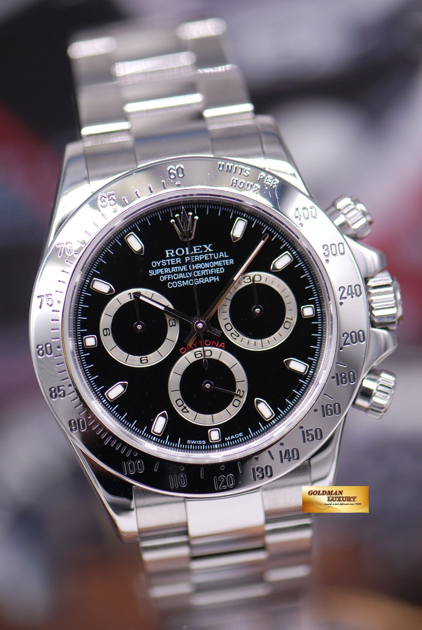 [SOLD] ROLEX OYSTER PERPETUAL DAYTONA STAINLESS STEEL CHRONOGRAPH BLACK Ref : 116520 (MINT)