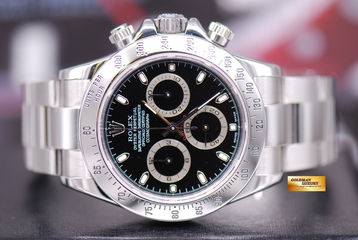 [SOLD] ROLEX OYSTER PERPETUAL DAYTONA STAINLESS STEEL CHRONOGRAPH BLACK Ref : 116520 (MINT)
