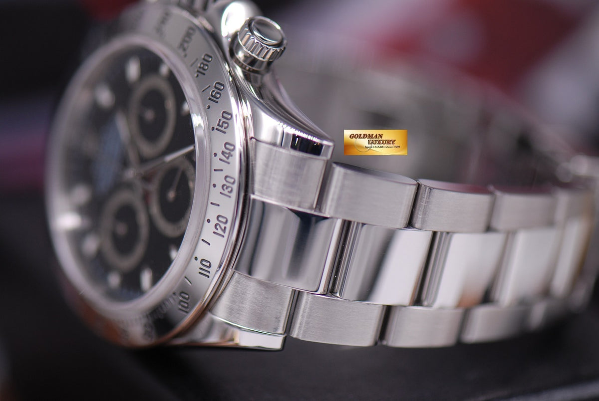 [SOLD] ROLEX OYSTER PERPETUAL DAYTONA STAINLESS STEEL CHRONOGRAPH BLACK Ref : 116520 (MINT)