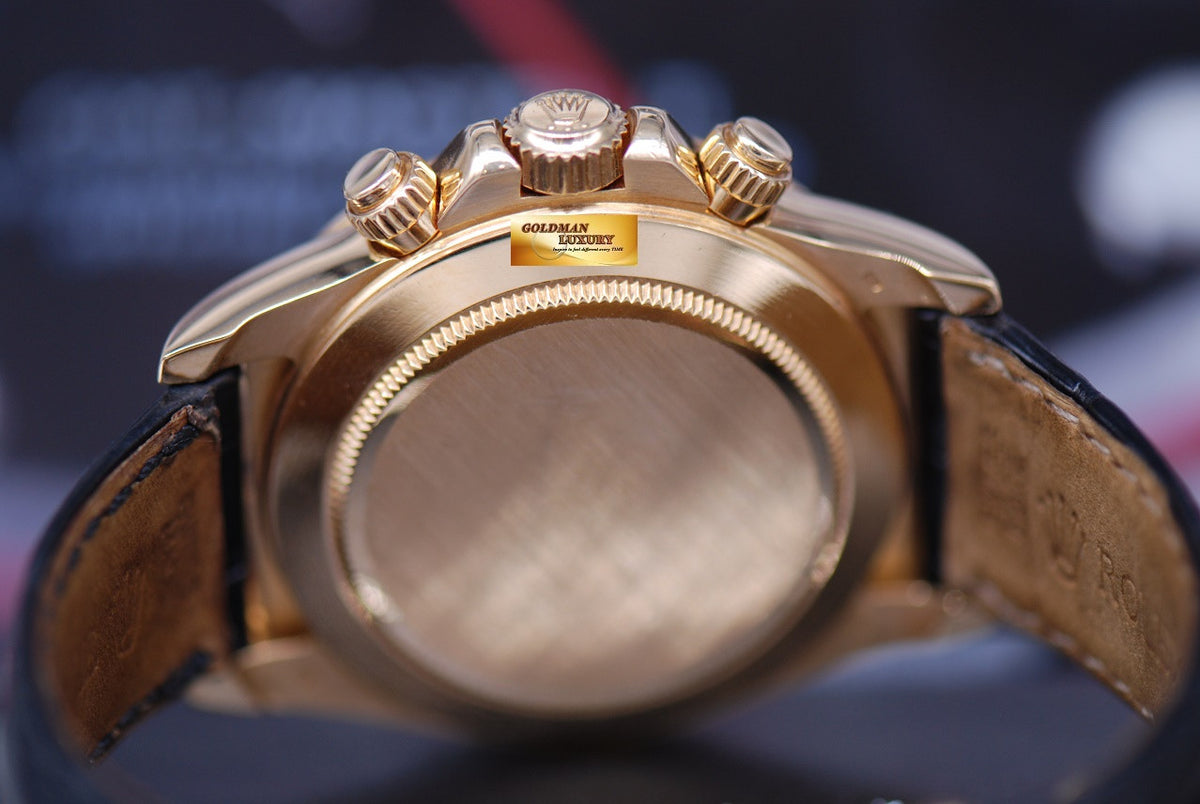 SOLD ROLEX OYSTER PERPETUAL DAYTONA 18K YELLOW GOLD CHRONOGRAPH DIAM Goldman Luxury