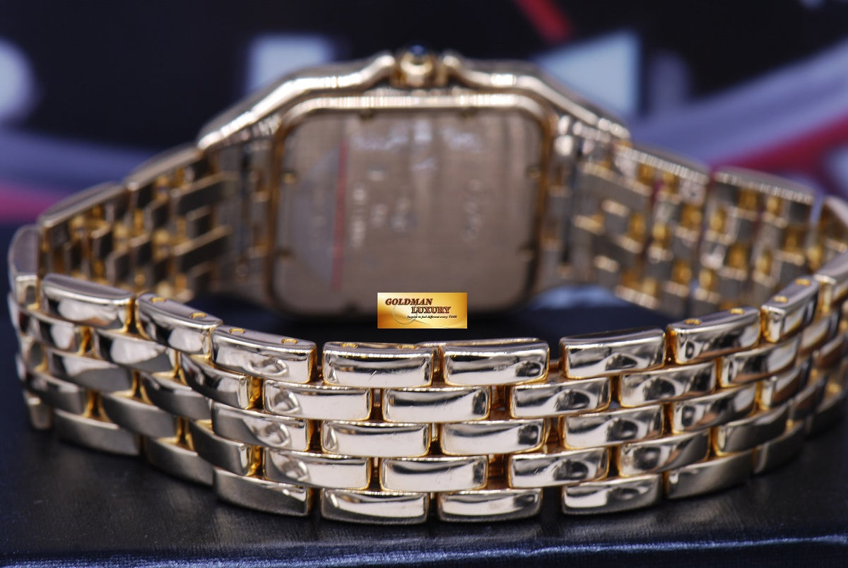 [SOLD] CARTIER PANTHERE MIDSIZE 18K YELLOW GOLD DIAMOND QUARTZ 106000M (MINT)