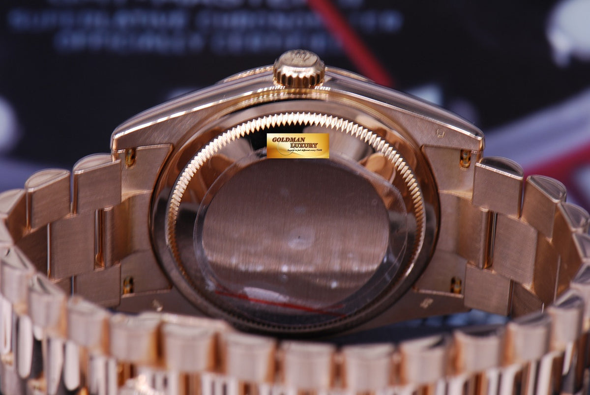 [SOLD] ROLEX OYSTER PERPETUAL DAY-DATE PRESIDENT 18K ROSE GOLD DIAMOND Ref : 118205 (MINT)