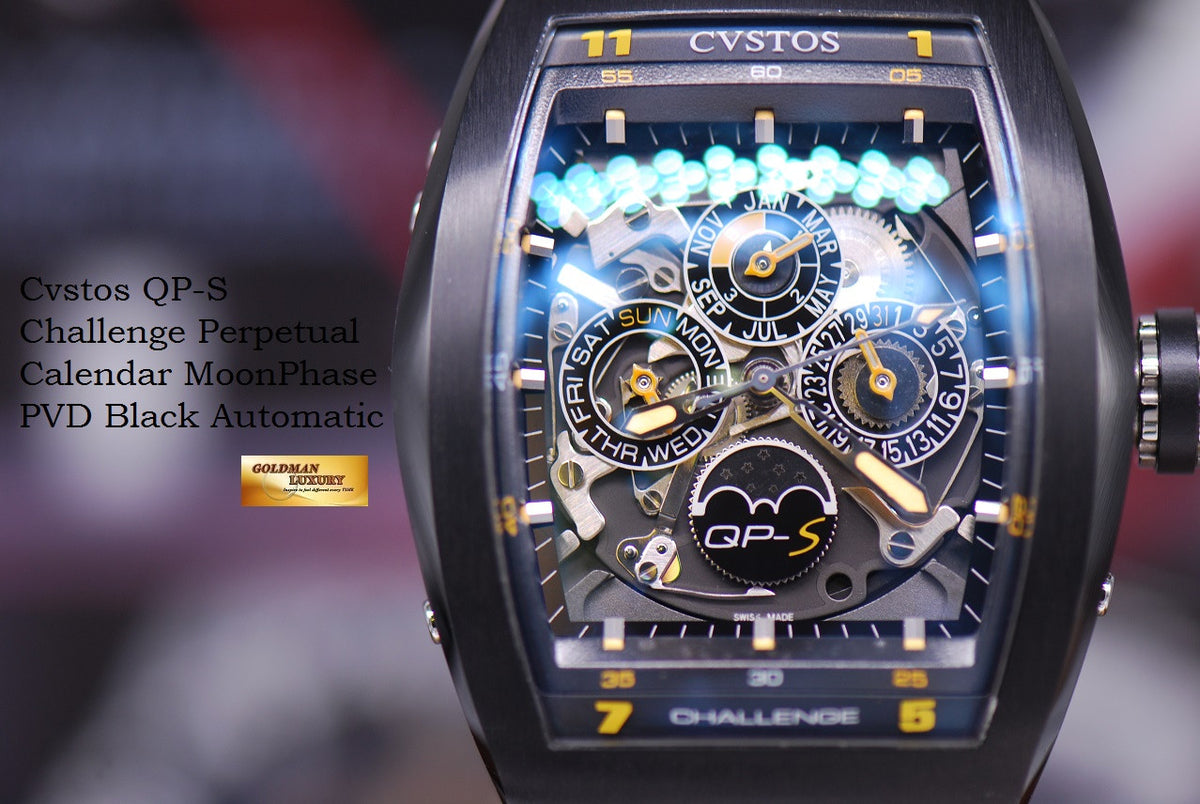 [SOLD] CVSTOS QP-S CHALLENGE PERPETUAL CALENDAR MOONPHASE PVD BLACK AUTOMATIC LIMITED EDITION (MINT)