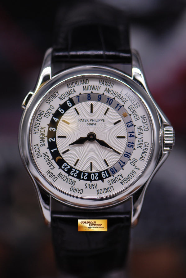 [SOLD] PATEK PHILIPPE WORLD TIME 18K WHITE GOLD AUTOMATIC 5110G (NEAR MINT)