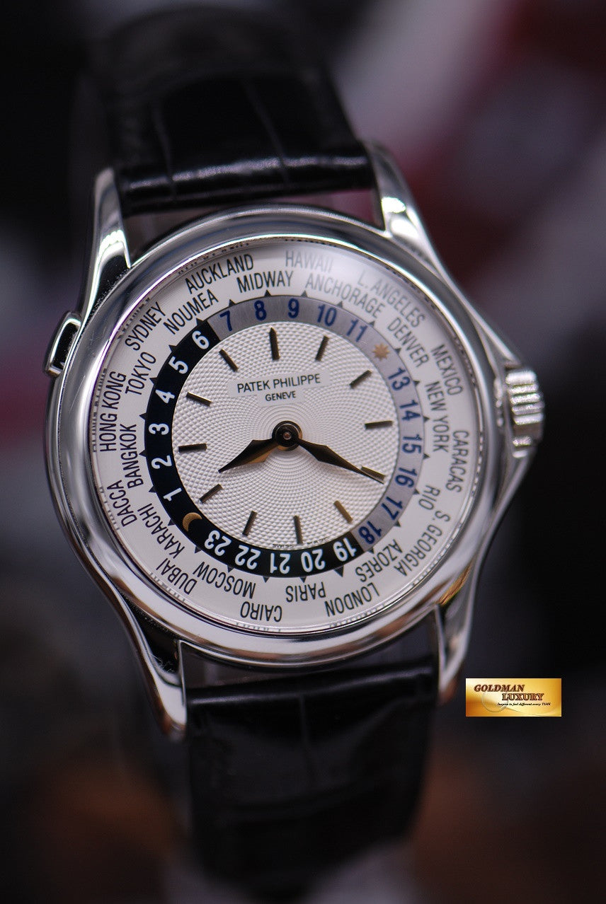 [SOLD] PATEK PHILIPPE WORLD TIME 18K WHITE GOLD AUTOMATIC 5110G (NEAR MINT)