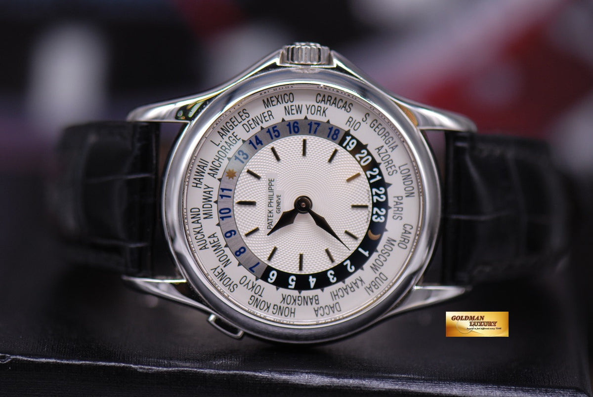 [SOLD] PATEK PHILIPPE WORLD TIME 18K WHITE GOLD AUTOMATIC 5110G (NEAR MINT)