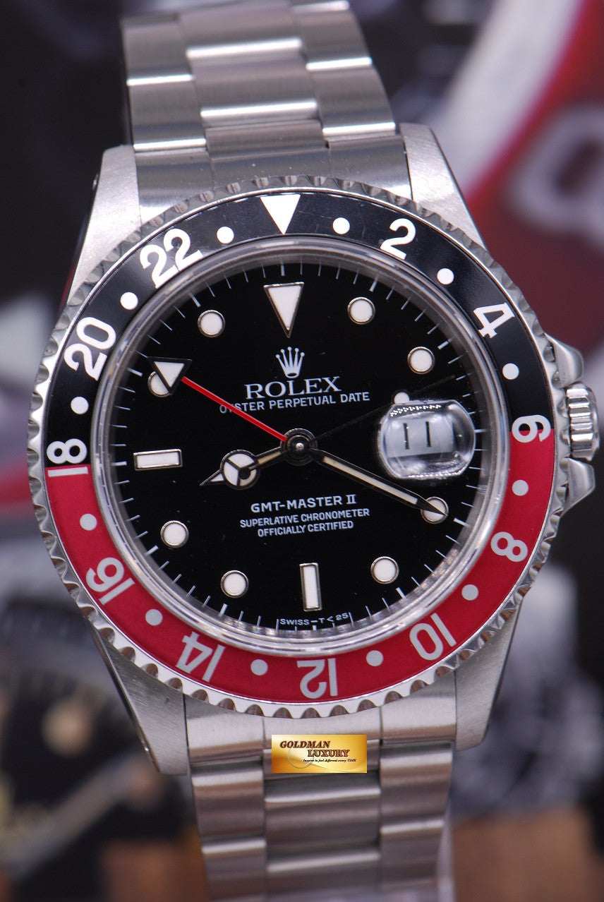 [SOLD] ROLEX OYSTER PERPETUAL GMT-MASTER II "COKE" BEZEL Ref 16710 (MINT)