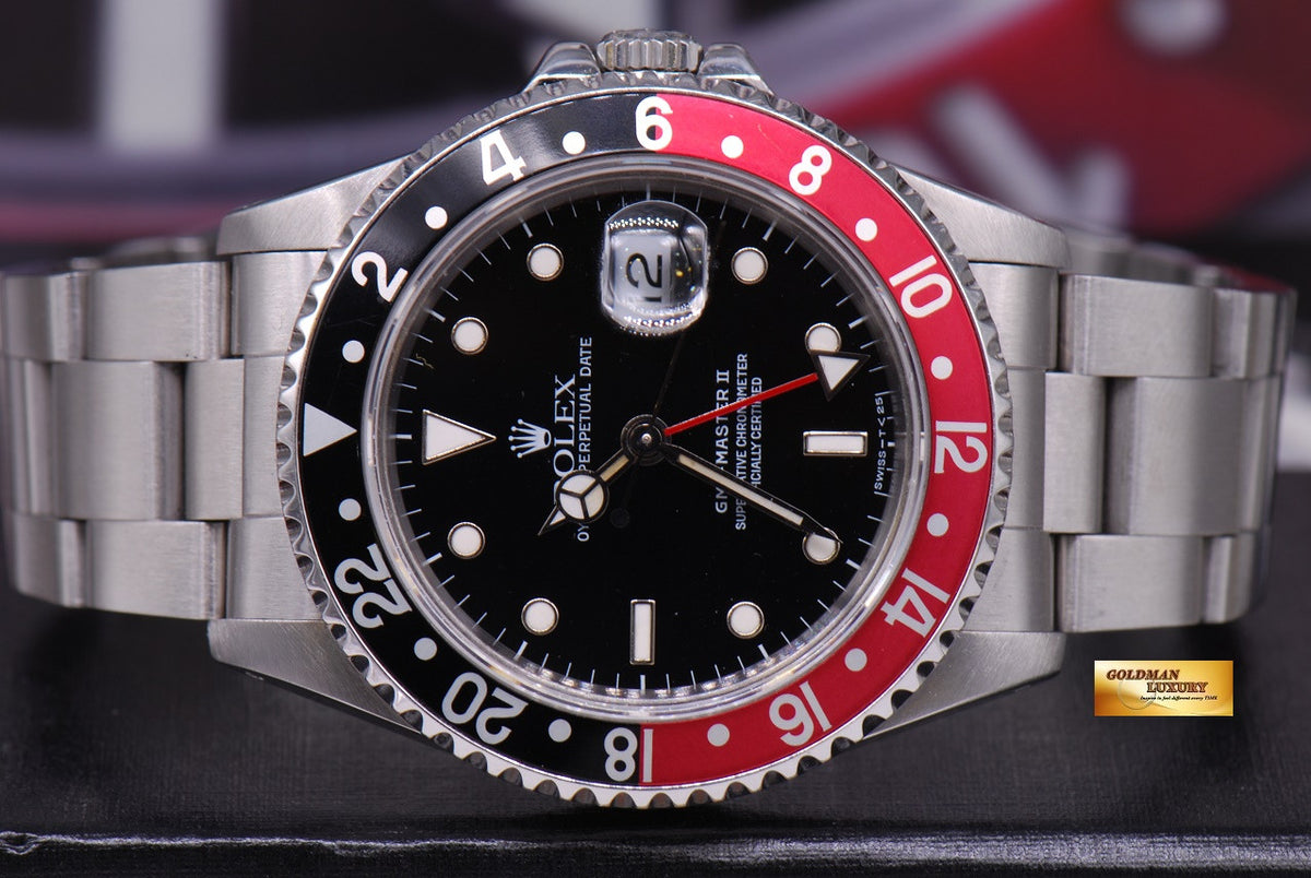 [SOLD] ROLEX OYSTER PERPETUAL GMT-MASTER II "COKE" BEZEL Ref 16710 (MINT)
