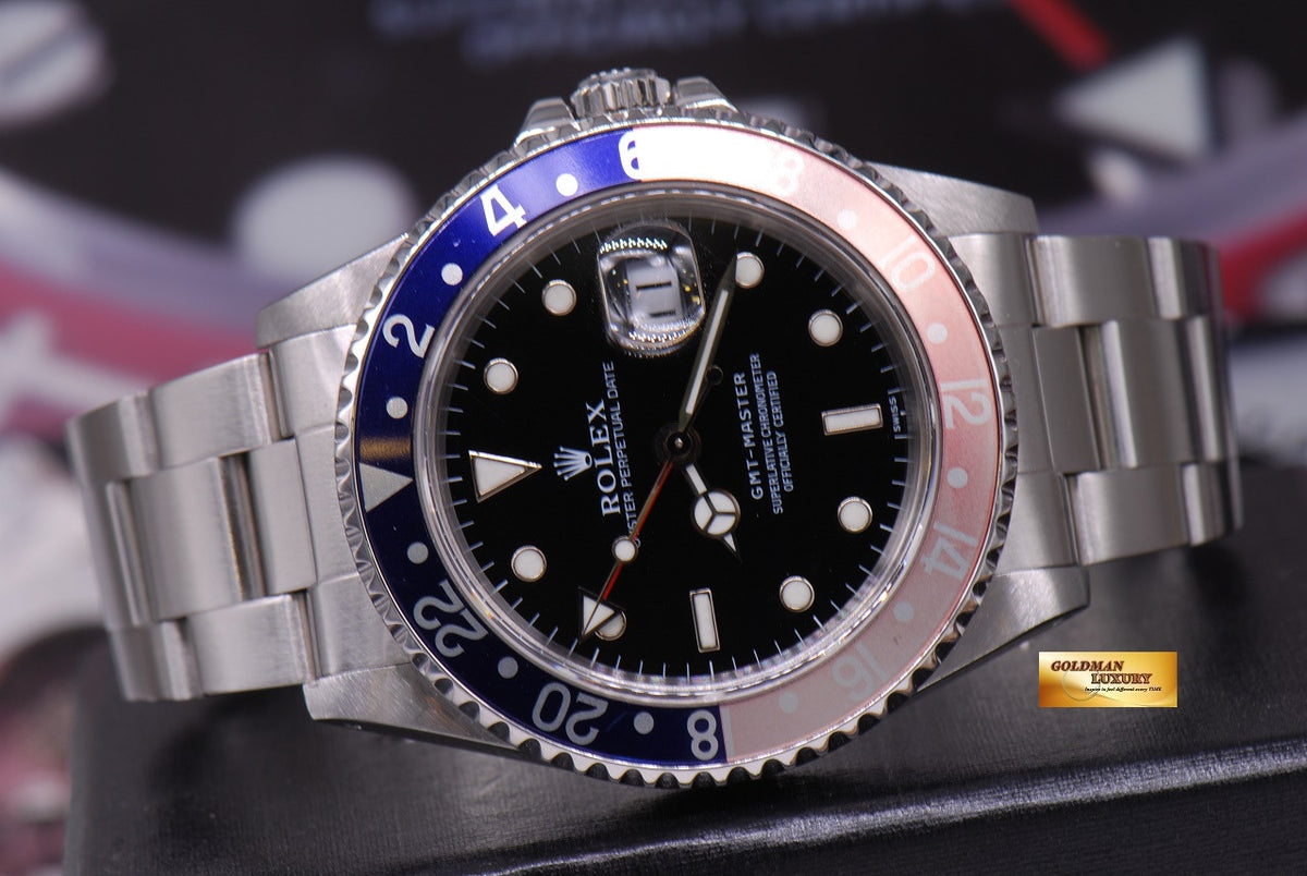 [SOLD] ROLEX OYSTER PERPETUAL GMT-MASTER FADED "PEPSI" BEZEL Ref 16700 (MINT)