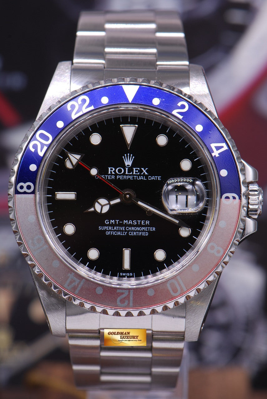 [SOLD] ROLEX OYSTER PERPETUAL GMT-MASTER FADED "PEPSI" BEZEL Ref 16700 (MINT)