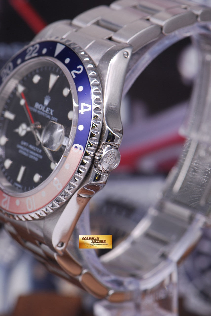 [SOLD] ROLEX OYSTER PERPETUAL GMT-MASTER FADED "PEPSI" BEZEL Ref 16700 (MINT)