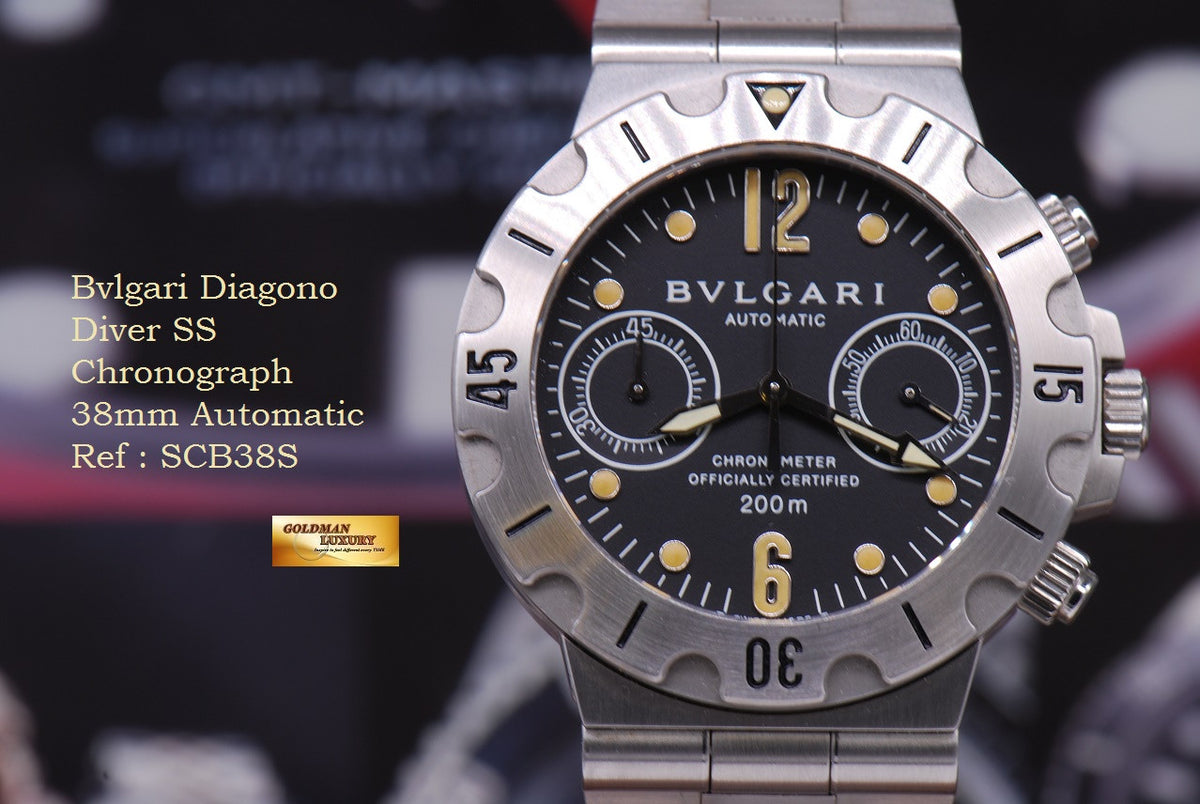 [SOLD] BVLGARI DIAGONO DIVER SS CHRONOGRAPH 38mm AUTOMATIC (MINT)