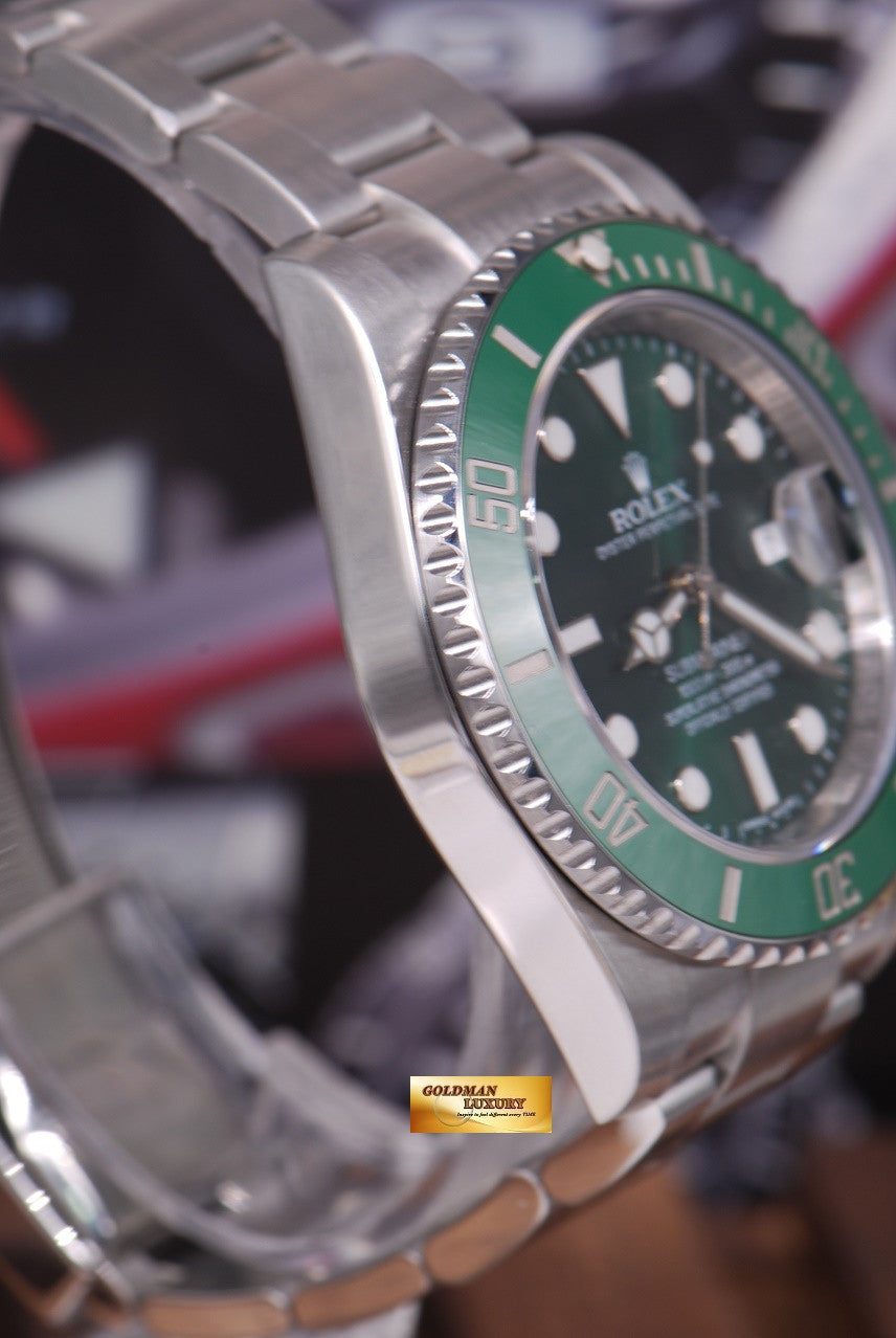 [SOLD] ROLEX OYSTER PERPETUAL SUBMARINER GREEN HULK Ref 116610LV (MINT)