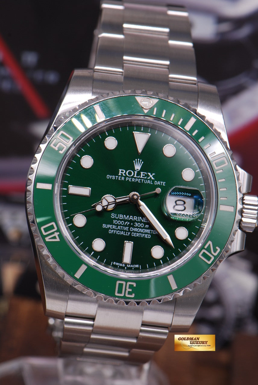 [SOLD] ROLEX OYSTER PERPETUAL SUBMARINER GREEN HULK Ref 116610LV (MINT)