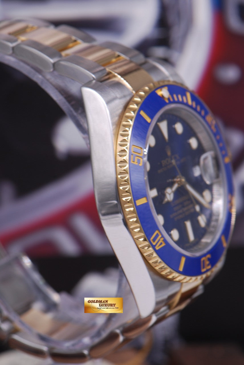 [SOLD] ROLEX OYSTER PERPETUAL SUBMARINER BLUE HALF-GOLD CERAMIC Ref 116613LB (MINT)
